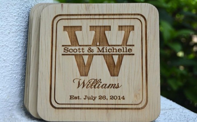 Personalized Coasters, Wedding Favors, Rustic Wedding, Monogrammed