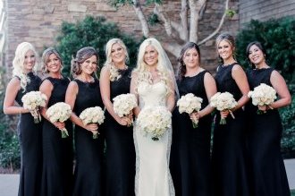 black bridesmaid dresses