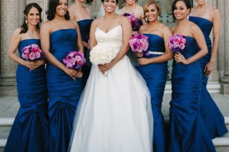 blue bridesmaid dresses