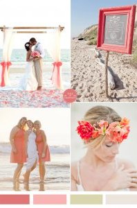 coral pink inspired summer beach weddings 2015 coral pink inspired summer beach weddings 2015