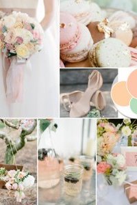 elegant blush pastel wedding color ideas 2014
