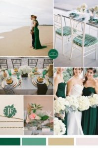 emerald dark green beach wedding ideas and bridesmaid dresses styles emerald dark green beach wedding ideas and bridesmaid dresses styles