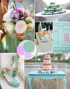 mint green and lavender pastel wedding color ideas 2014