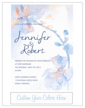 powder blue and peach watercolor wedding invitations EWI376