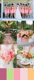 rose pink wedding color idea for wedding trends 2015