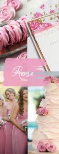Rose Wedding Color Ideas and Bridesmaid Dresses 2015