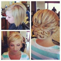 short wedding updo