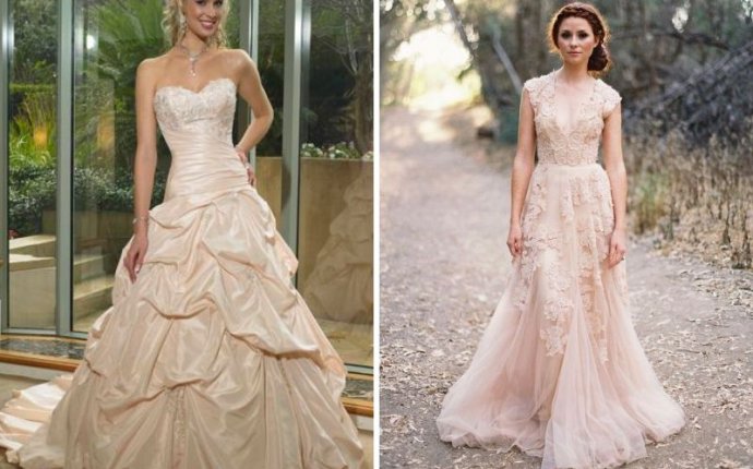 Different colors of wedding dresses
